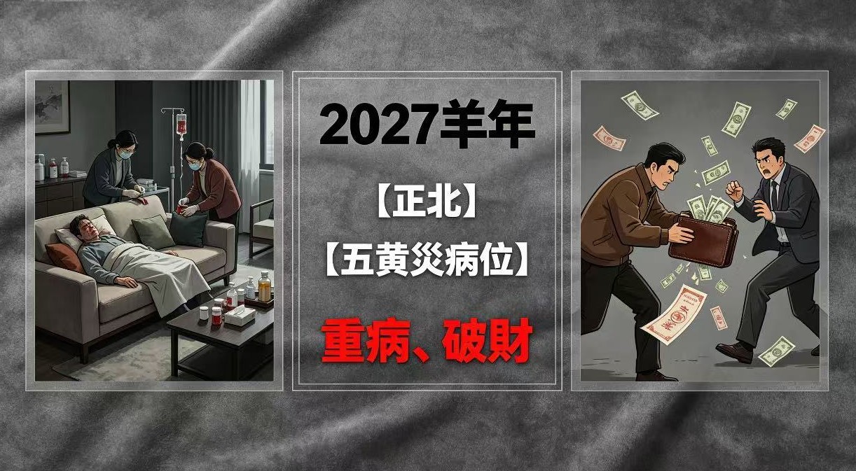 2027羊年【五黃災病位】