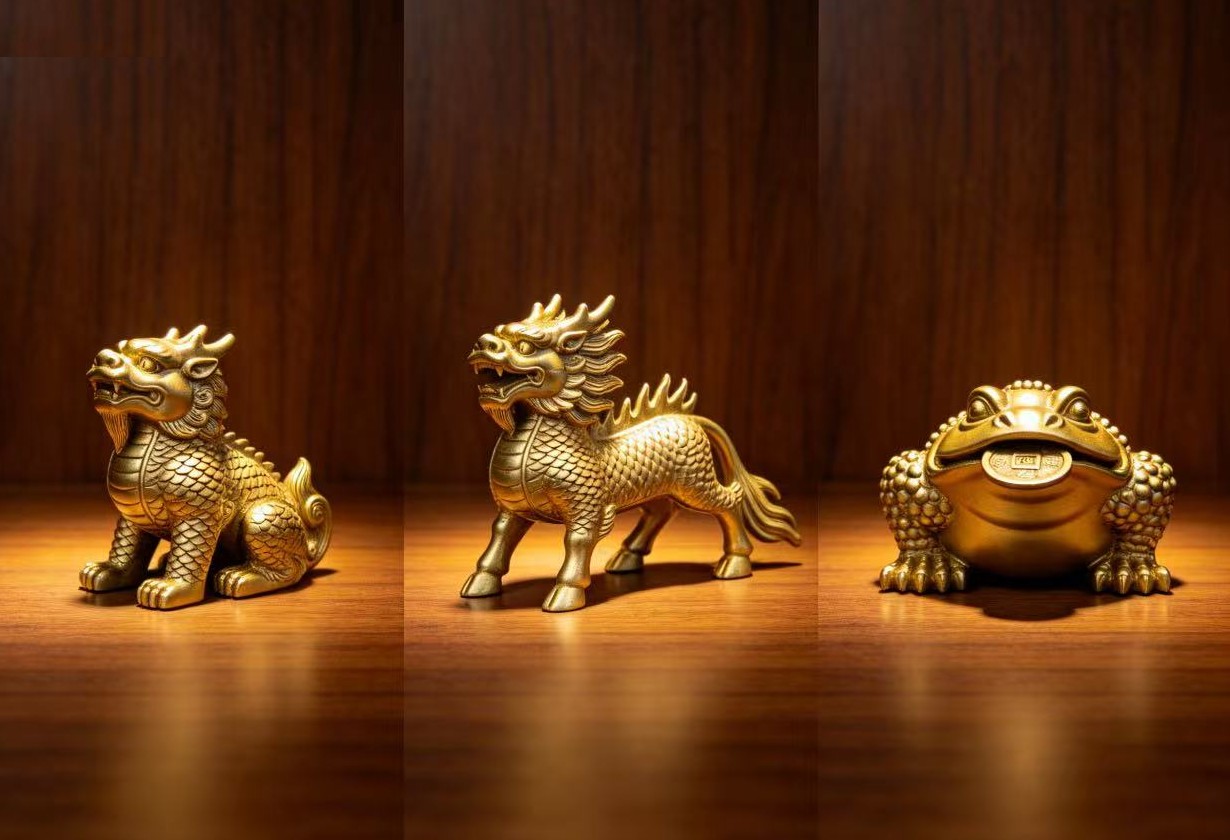 超強招財瑞獸(貔貅·麒麟·金蟾)